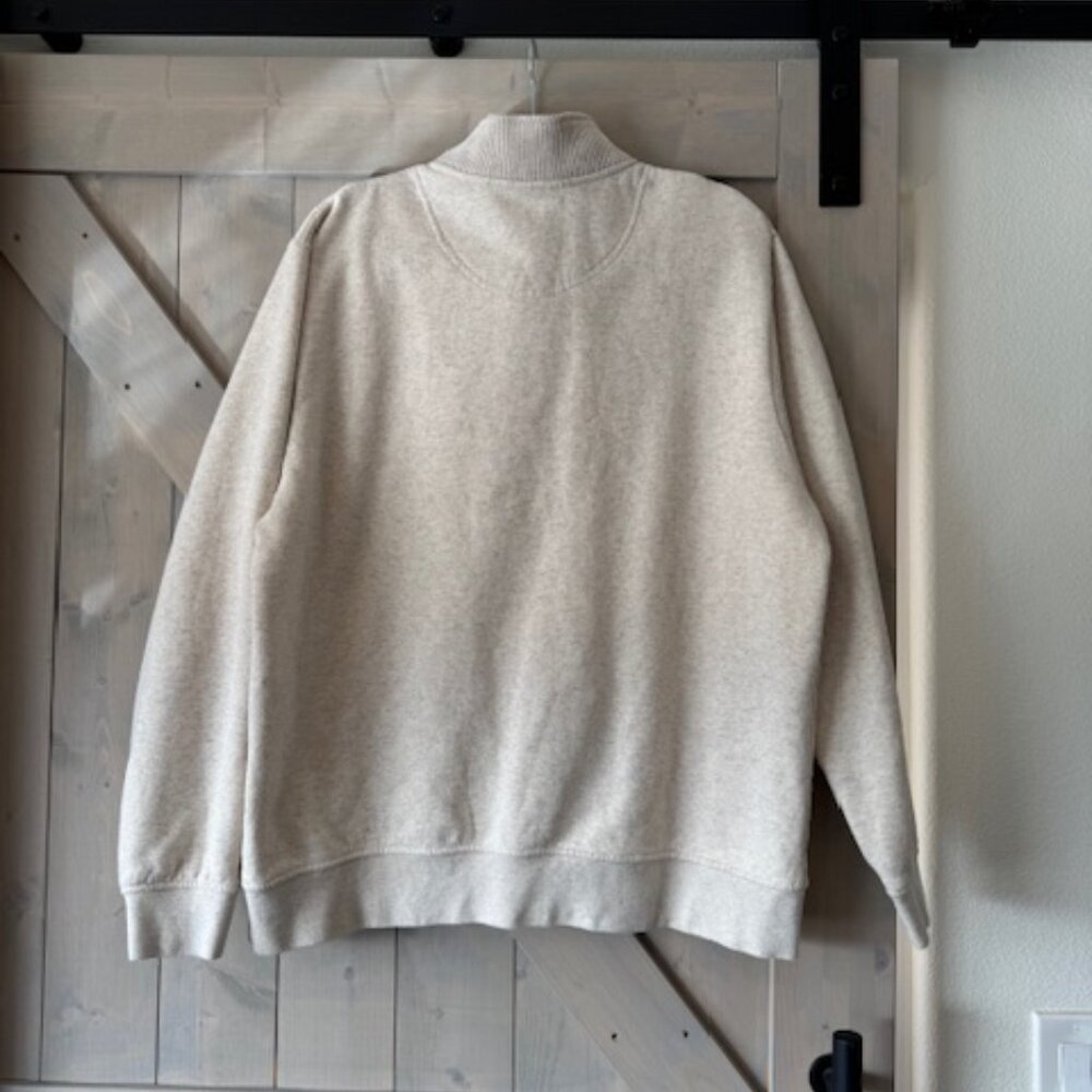 Orvis Mens Cream Color Quarter Zip Pullover EUC XL - Picture 5 of 8